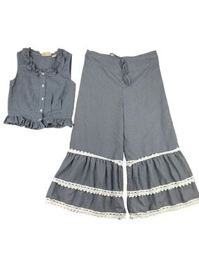 Scully Bloomer Gingham Set Vintage Western